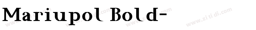 Mariupol Bold字体转换